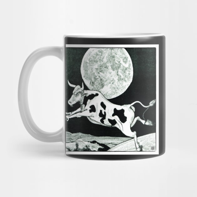 The Cow Jumped Over The Moon Lithograph by ArtShare